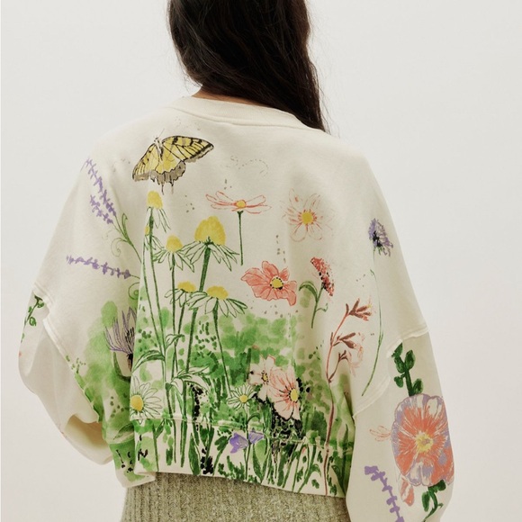 Free People Gaia Floral Sweatshirt - Picture 2 of 11